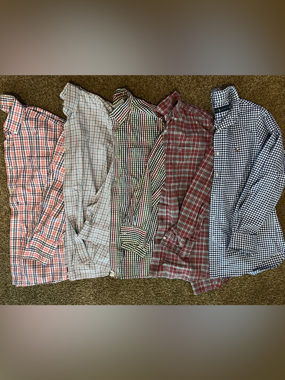 Southern tide & polo Ralph Lauren Checkered Button-Down Shirts bundle mediums
